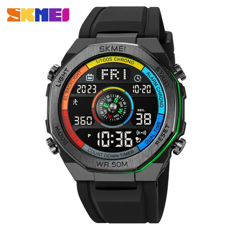 SKMEI Altimeter Barometer Thermometer Altitude Men Digital Watches Sports Clock Climbing Hiking Wristwatch Montre Homme