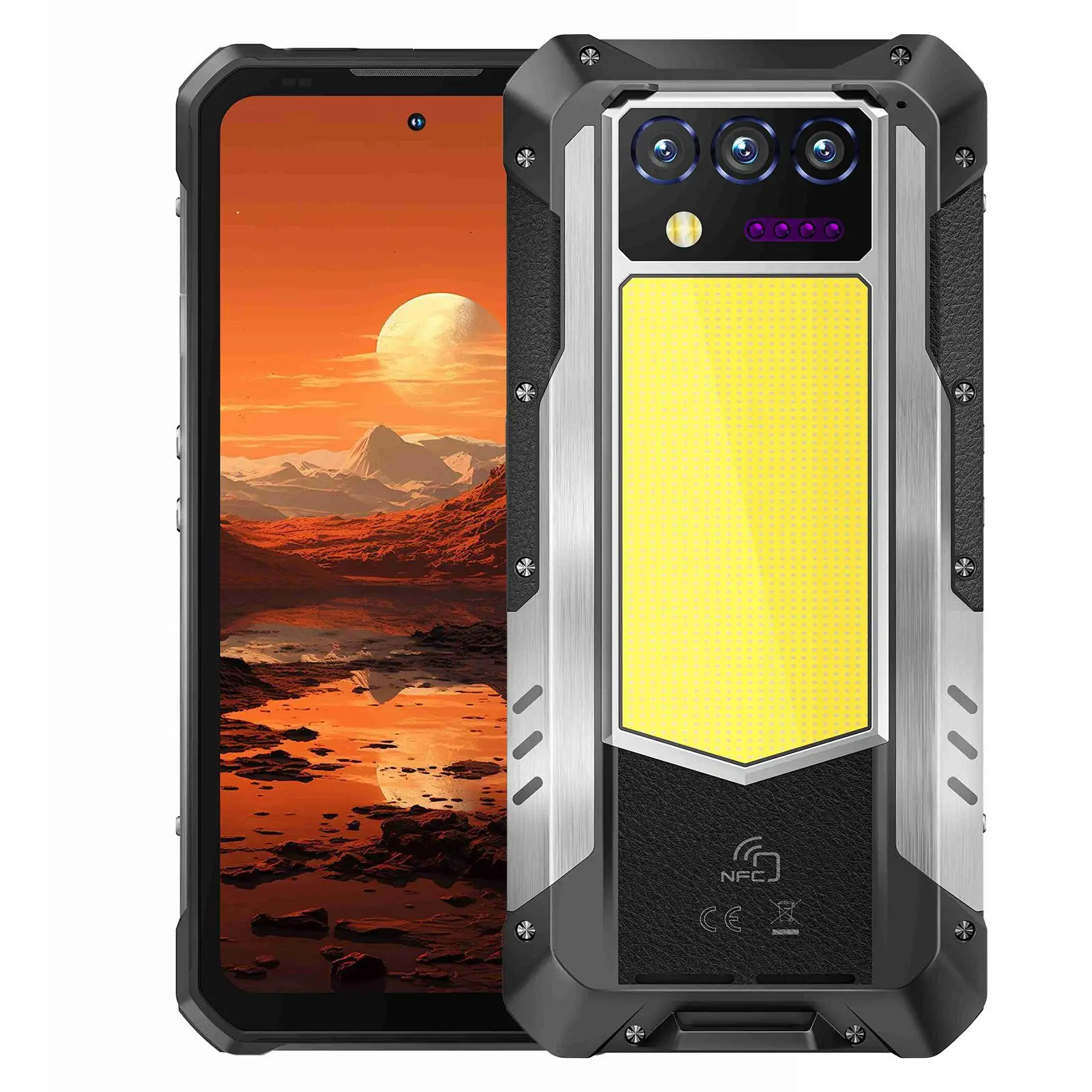 Oukitel WP100 5G Rugged Smartphone 33000mAh Battery 36GB+512GB 66W Charging 6.8"FHD+ Display 200MP Camera with Laser Rangefinder