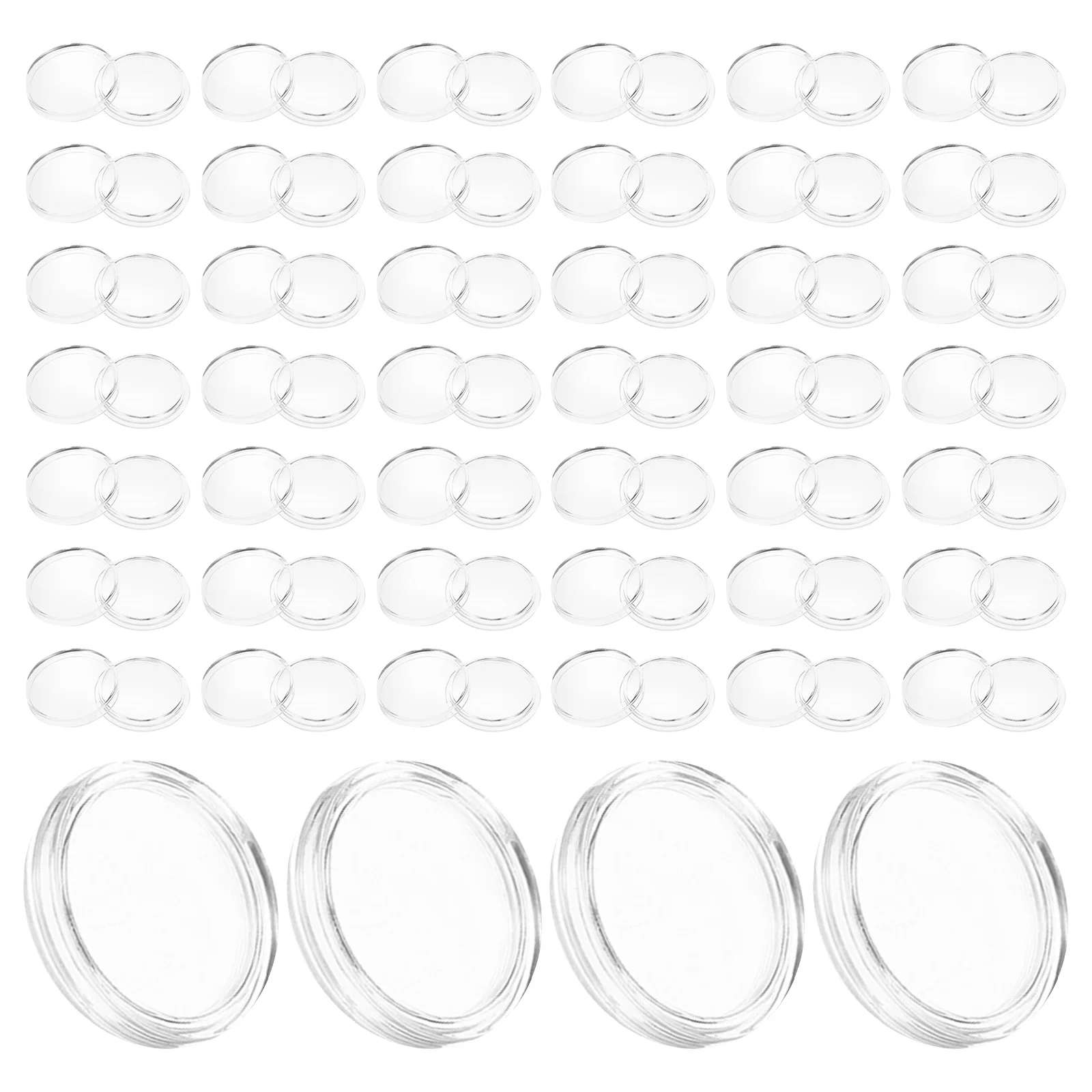 

100Pcs Plastic Coin Collection Boxes Clear Single Coin Holders for Safely Storing and Displaying Coins Collector Gift Idea