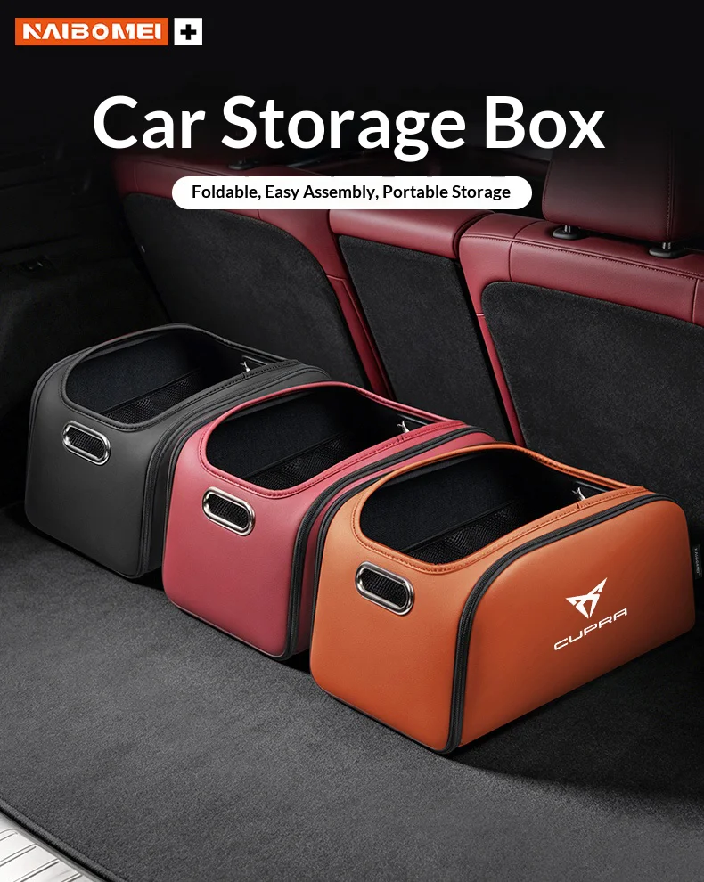Kofferraum-Organizer-Box, Aufbewahrungstasche mit integrierter Tasche für Cupra Ateca Leon IBIZA Raval Formentor Terramar Tavascan – Detail 1