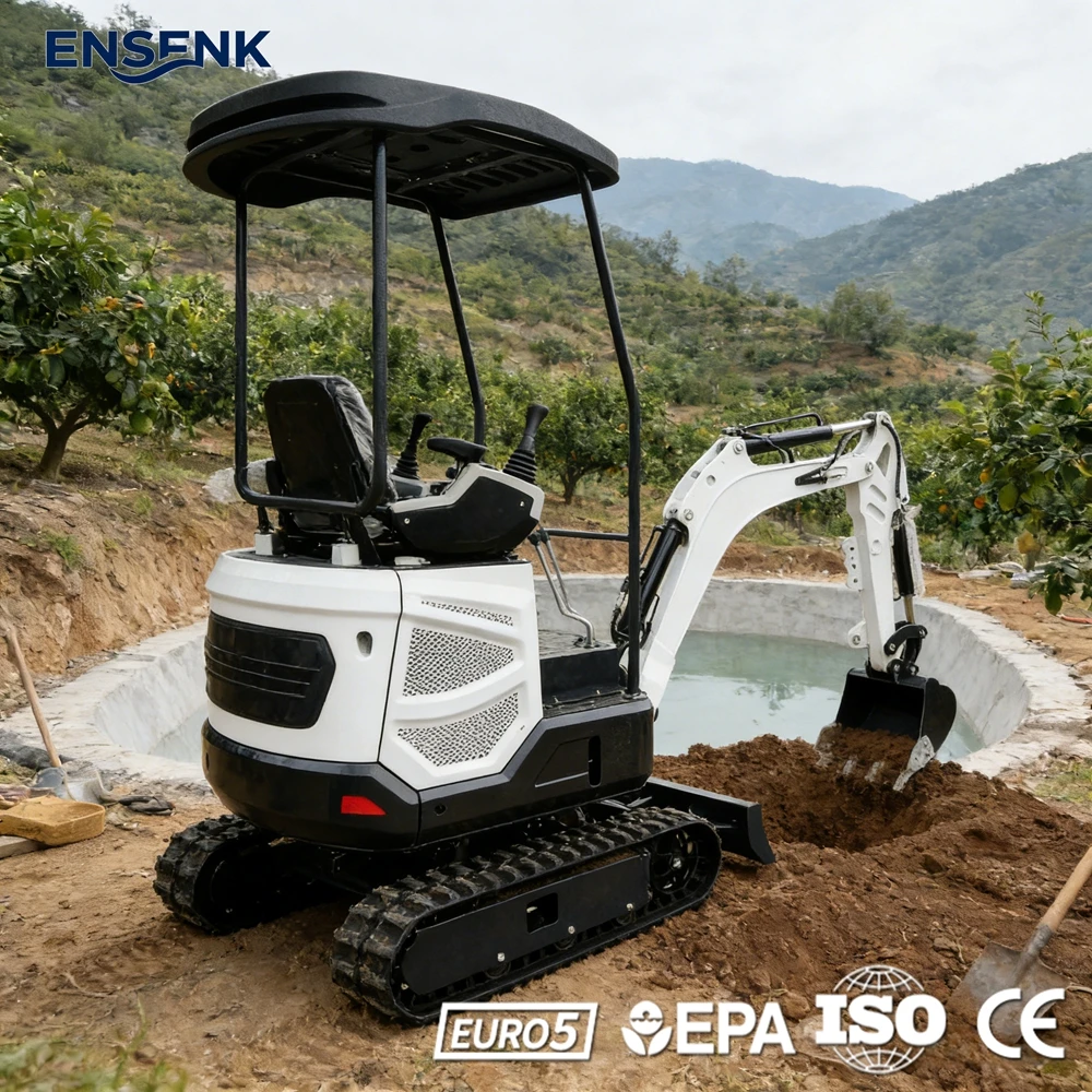 

Mini Excavator 0.8Ton 1.5Ton Construction 1.2Ton 2.5Ton Kubota Engine EPA Euro 5 CE Multifunctional Digger Tools