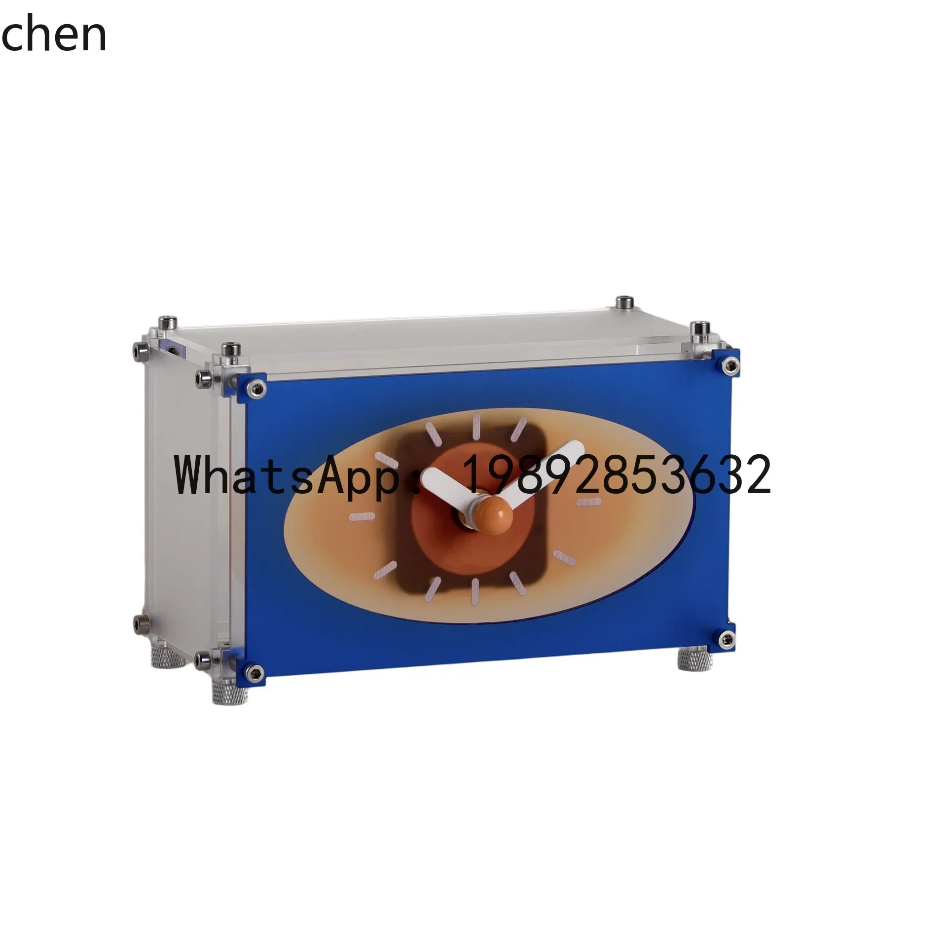 u18small table clock, silent bedside desktop clock, decorative timepiece for the living room, creative table clock