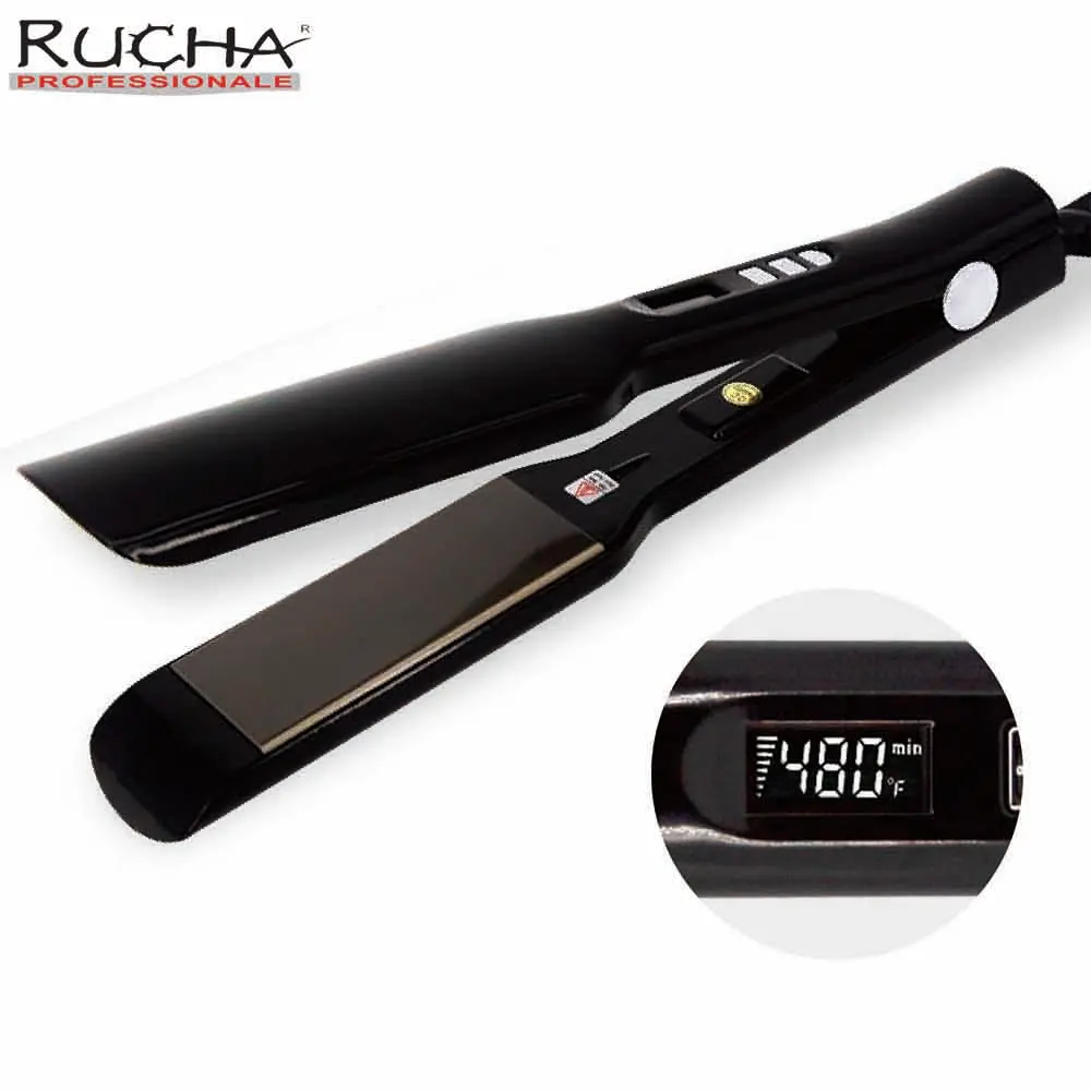 

Hair Flat Iron Titanium Hair Straightener Dual Voltage Irons 2 Inch Plate Irons for Woman Hair Brazilian Keratin Treatment