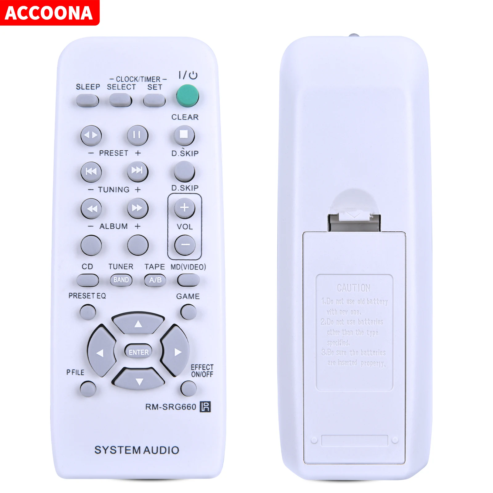 Remote control for Sony audio RM-SRG660 MHC-RG330 MHC-RG440S RM-SRG440