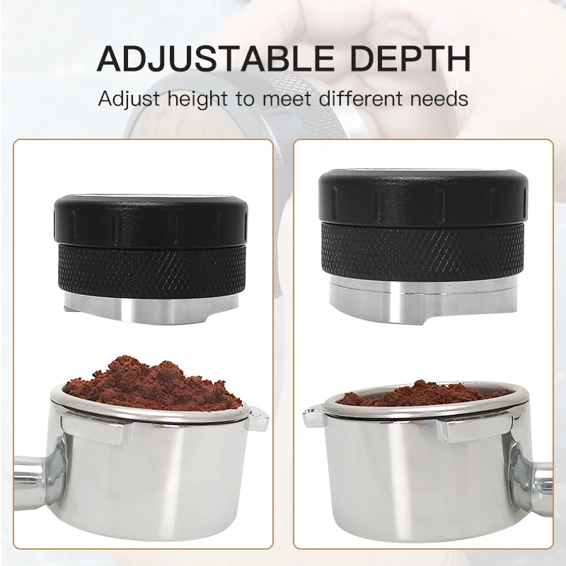 موزع القهوة مستوي 51 مللي متر 53 مللي متر 58 مللي متر الخشب قابل للتعديل ل Portafilter أدوات توزيع الاسبريسو صانع باريستا الملحقات