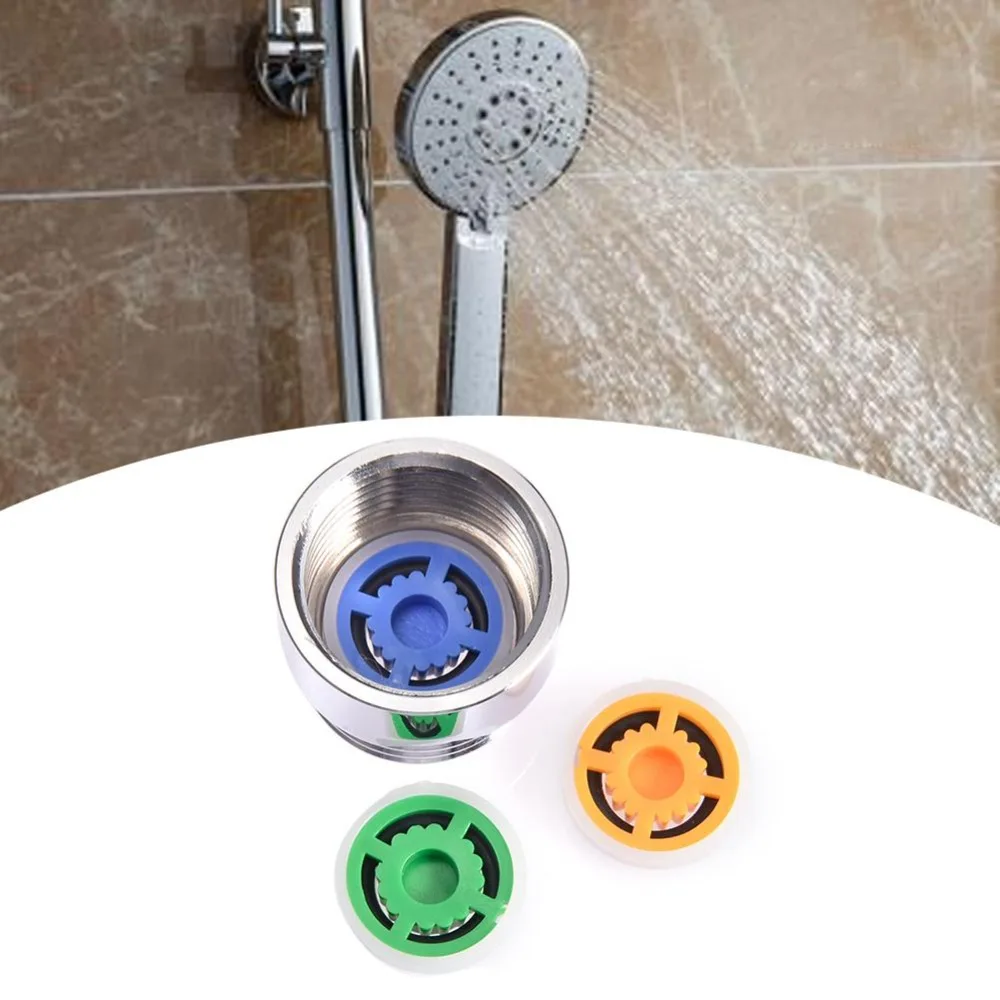 4 PCS ABS Flow Limiter 1/2 Thread Diameter 9 L/Min Flow Rate Flow Reducer Kit Plastic Copper Shell Adapter Connection