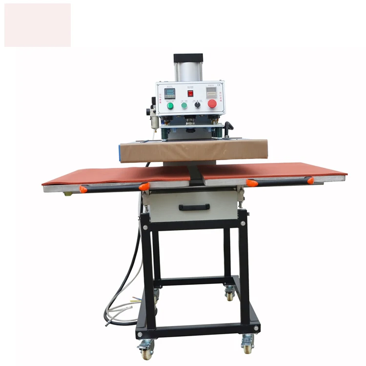 

New product high pressure hot press custom printed elastic uk dual work tray aluminum sheet sublimation heat transfer machine