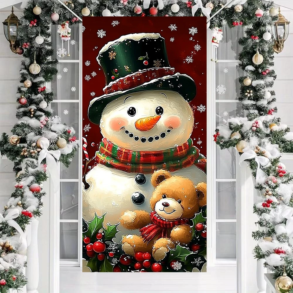 Long-lasting Snowman flag Whimsical Easy-to-hang Vibrant Christmas banner Decorative Yard decor for Outdoor