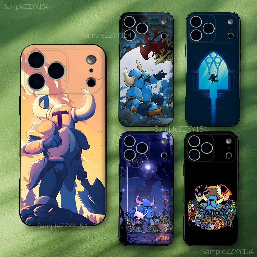 

S-ShovelS Game Knight Phone Case For iPhone 17,16,15,14,13,12,Pro,Max,Plus,E,SE4,Air,Mini Black Soft Funda