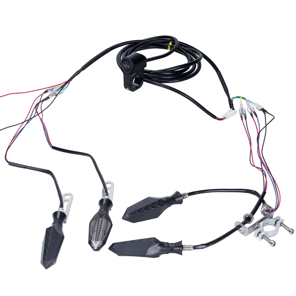 

Мотоциклетный указатель поворота, светодиодный сигнальный фонарь для электровелосипедов и скутеров, модифицированные аксессуары, лампы-мигалки 48В 60В