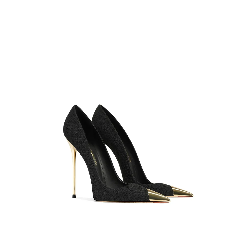 

Black Pointed Toe Stiletto Heels Women 2025 New Fashion Office Lady Shoes
