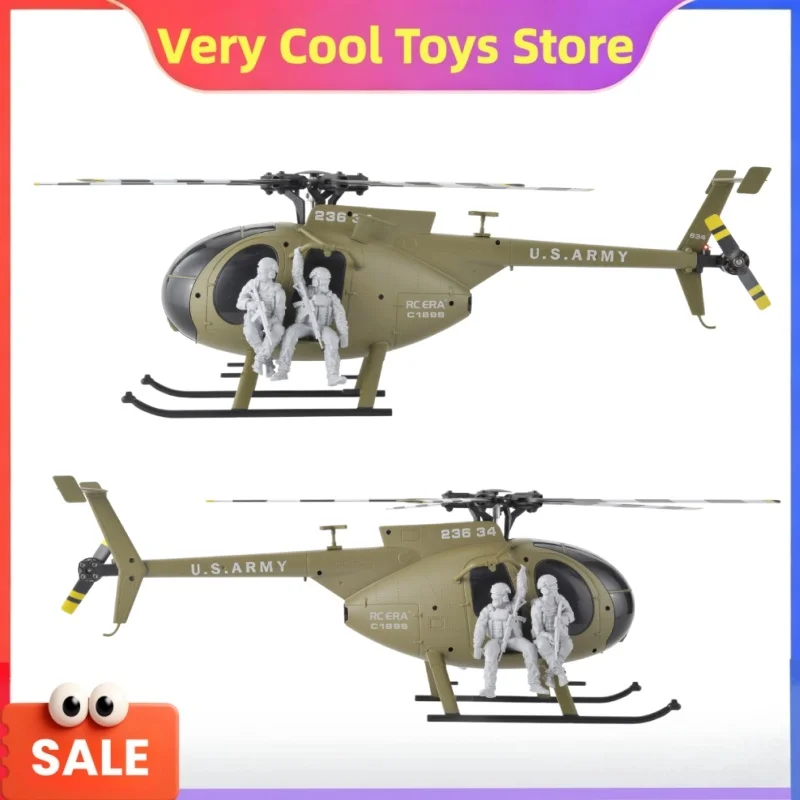 C189S MD500 Little Bird RC Helicopter Dual Brushless Flybarless 6-Axis Gyro Optical Flow Metal Servos Remote Control Aircraft