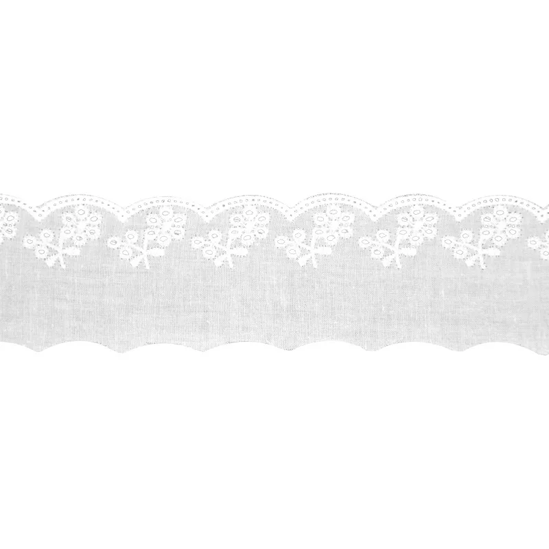 White Cotton Lace Trims for Costume Dress, Trimmings Ribbon, Applique Strip, DIY Sewing Lace Fabric, 5 Yards, 4cm Width