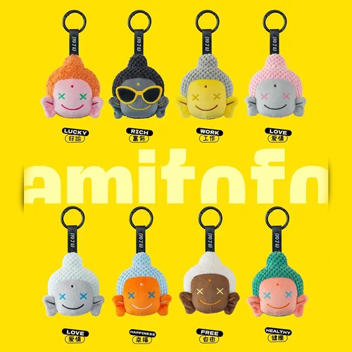 Amitofo Fo U 시리즈 애니메이션 피규어 펜던트, 카와이 모델, 트렌디 액션 피규어, 카와이 컬렉션 모델, 장난감 선물, 신제품 