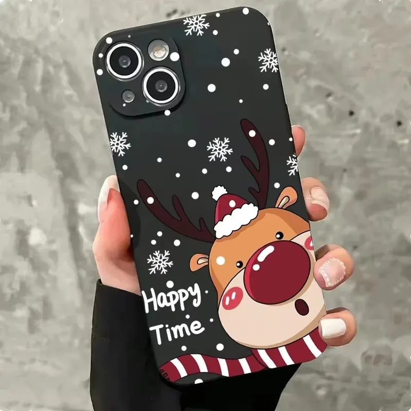 For Samsung Galaxy S24 Ultra S23 S22 S21 FE A55 5G A54 A53 A52 A15 A35 A14 A34 A32 A13 Case Winter Christmas Fully Wrapped Cover