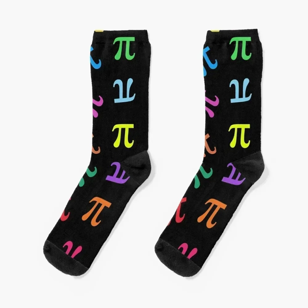 

Pi Day Colorful Pi Pattern Rainbow Socks Christmas new year Novelties Crossfit Socks Female Men's