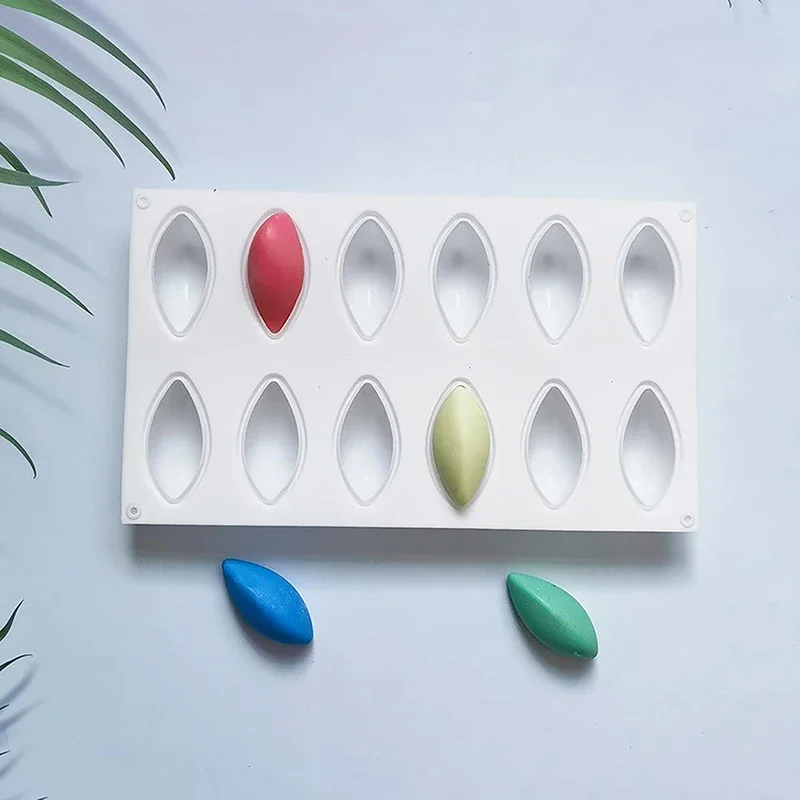 1Pc 12 cavità Mango Stampo per torta in silicone per fai da te Mousse al cioccolato Gelatina Budino Pasticceria Dessert Pane Bakeware Strumenti di decorazione