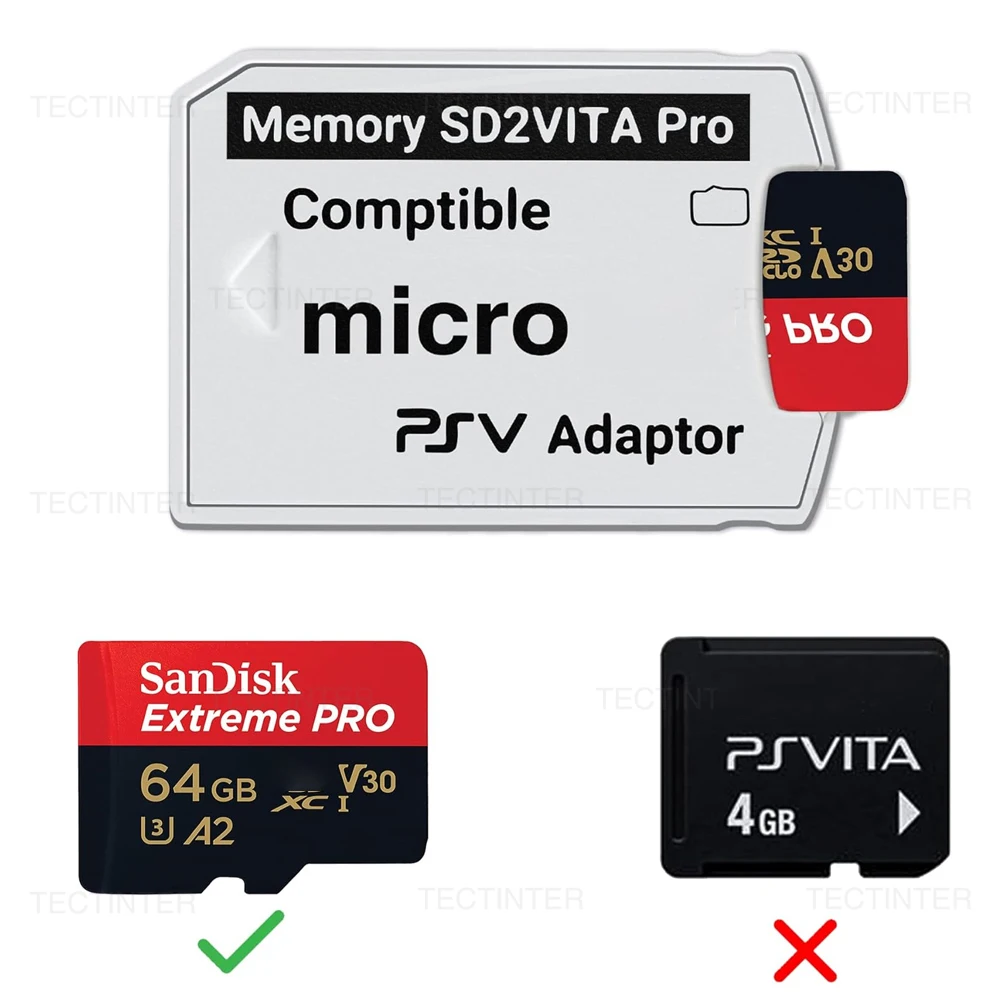 SD2VITA 6.0 مايكرو بطاقة الذاكرة محول لسوني بلاي ستيشن PS Vita 1000 2000 Henkaku 3.65 نظام SD بطاقة الألعاب فتحة محول