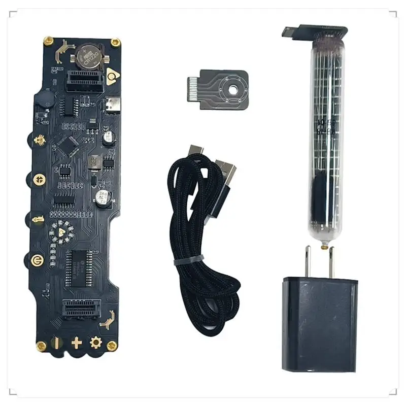 

Часы со светящейся трубкой RGB, светодиодные часы с люминесцентной трубкой «сделай сам», художественное и технологичное украшение стола, трубка с псевдо-наксири, простая в использовании вилка стандарта США