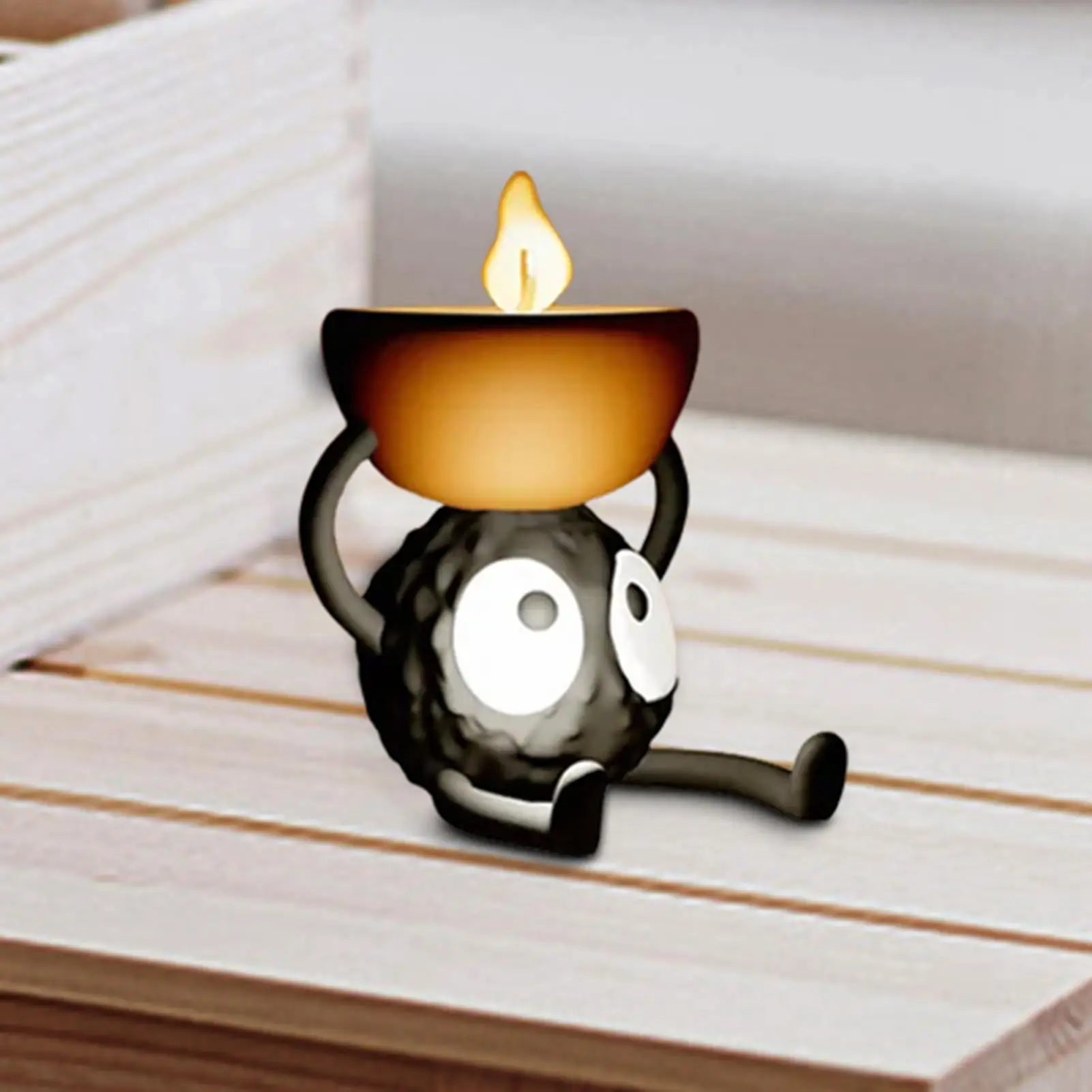 Cute Candlestick Holders Tea Light Candle Holder Briquette Small 3D Printed Candlestick Stand Candle Holder For Living Room