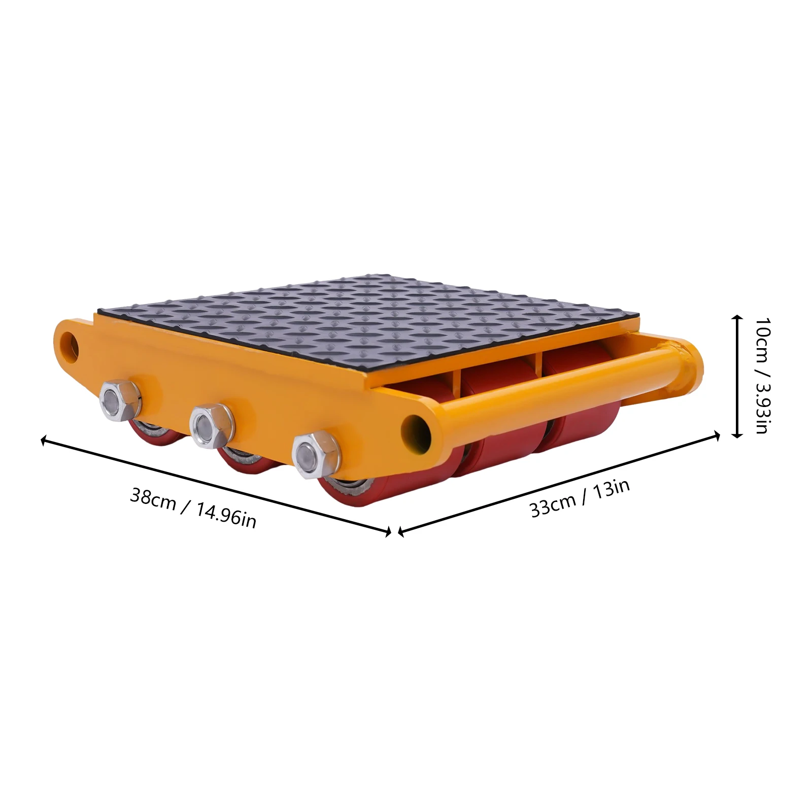 33000lbs 15T Dolly Skate Roller Industrial Machinery Mover with 360°Rotation Cap--Easy to Store and Move