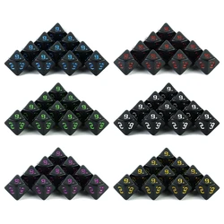 Polyhedral D10 Dice Set 10PCS TRPG Glitter/ Opaque 10 Sided Dices for RPG D&D Accessories Table Board Role Playing Game Dice