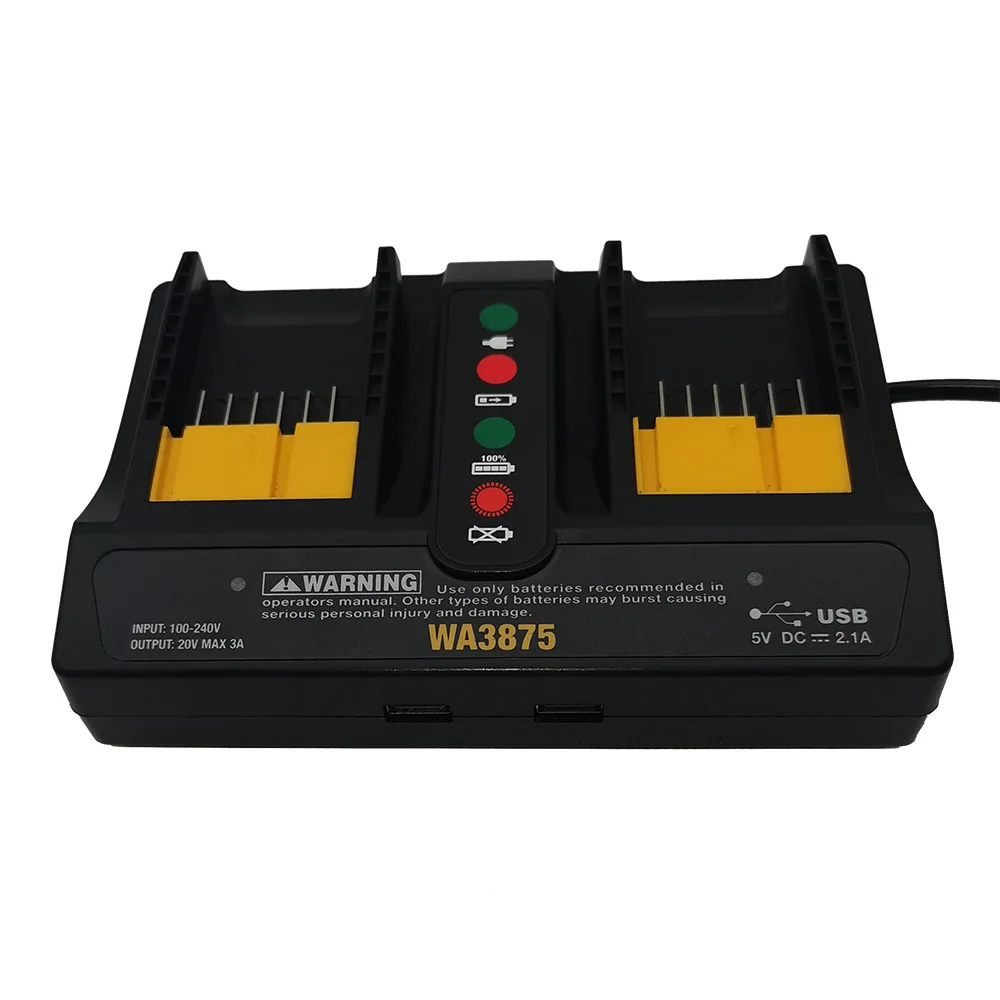 Charger for Worx WA3875 20V 18v Li-ion battery 2.0A/3.0A charger for Worx WA3520 WA3525 WA3578 WA3575 WA3742 Fast Charge