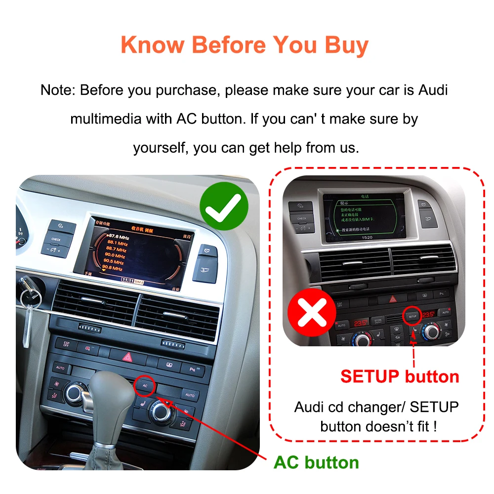 Bonroad Wireless CarPlay Interface für Audi A6 Q7 2009-2015 MMI 3G Android Auto Mirror Link AirPlay Rückfahrkamera Nachrüstsätze – Detail 3