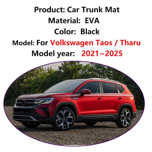 Imagen 2 del producto Estera de maletero de coche EVA para Volkswagen VW Taos Tharu 2021 2022 2023 2024 2025, alfombra de carga impermeable para maletero, almohadillas de almacenamiento, accesorios