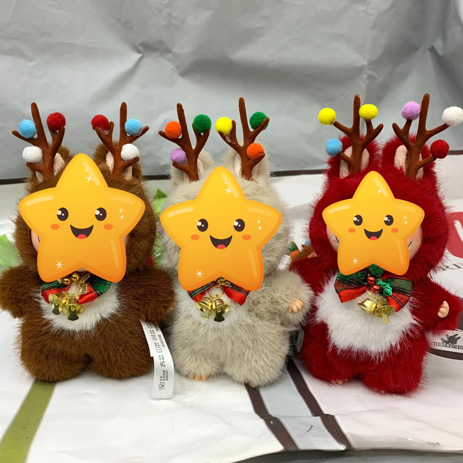 

Christmas Reindeer Plush Cute Vinyl Hanging Ornament Doll Christmas Series