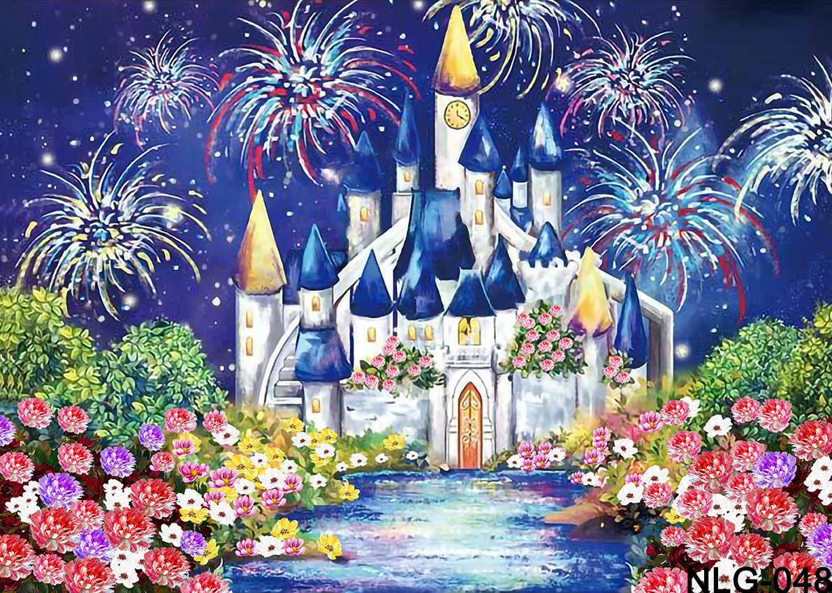 Castle Palace Backdrops for Product Photography Princess Girl Birthday Portrait Background Photo Studio Photoshoot Decor