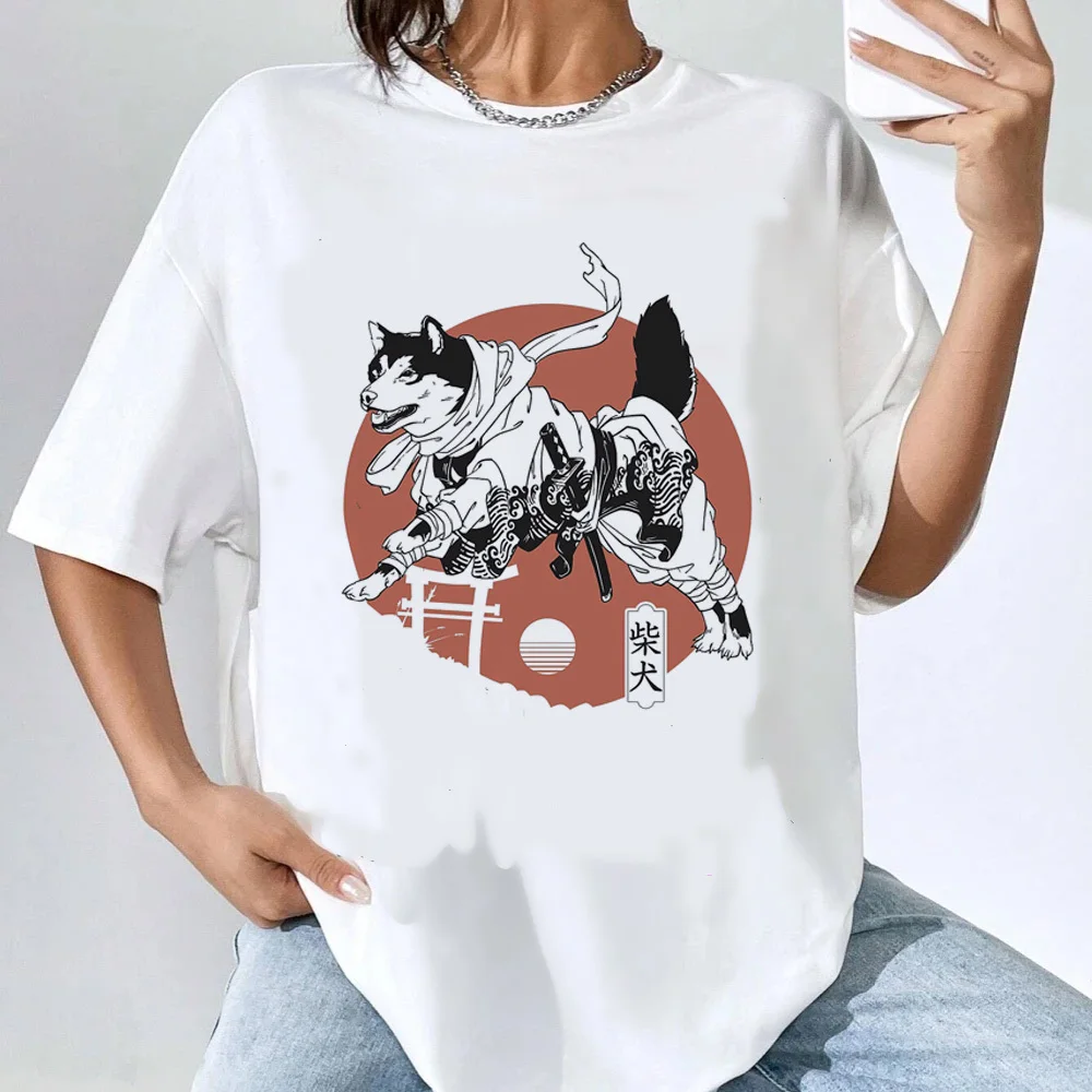 

Shiba Inu t-shirt women Colorful anime 2000s Vintage Breathable Pop Culture t shirt women harajuku Graphic hip hop