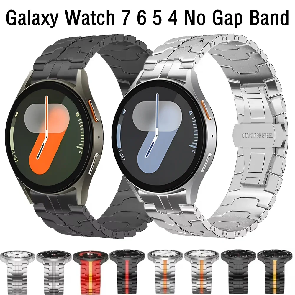 

Металлический ремешок No Gap для Samsung Galaxy Watch 6 4 Classic 43/47 мм 42/46 мм 5 Pro 45 мм Браслет Galaxy Watch 7 6 5 4 44 мм 40 мм Ремешок