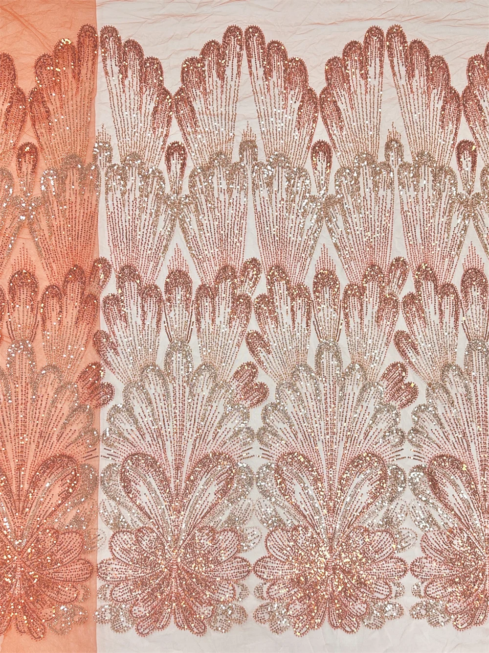 

2025 African Mesh Bead Lace Fabric High Quality Luxury Tulle French Sequined Lace Fabric Nigerian Bride Wedding Dress for Women