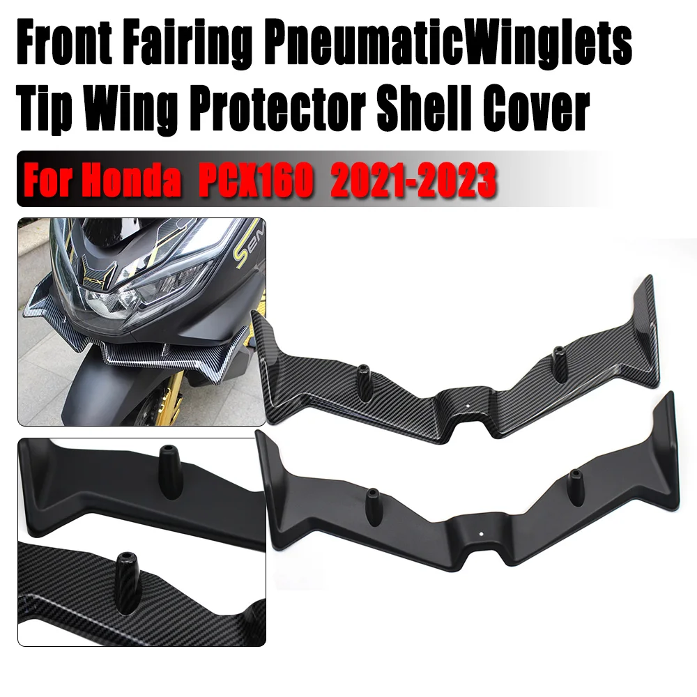 

Motorcycle ABS Front Fairing Pneumatic Winglets Tip Wing Protector Shell Cover For Honda PCX160 PCX 160 2021 2022 -2023