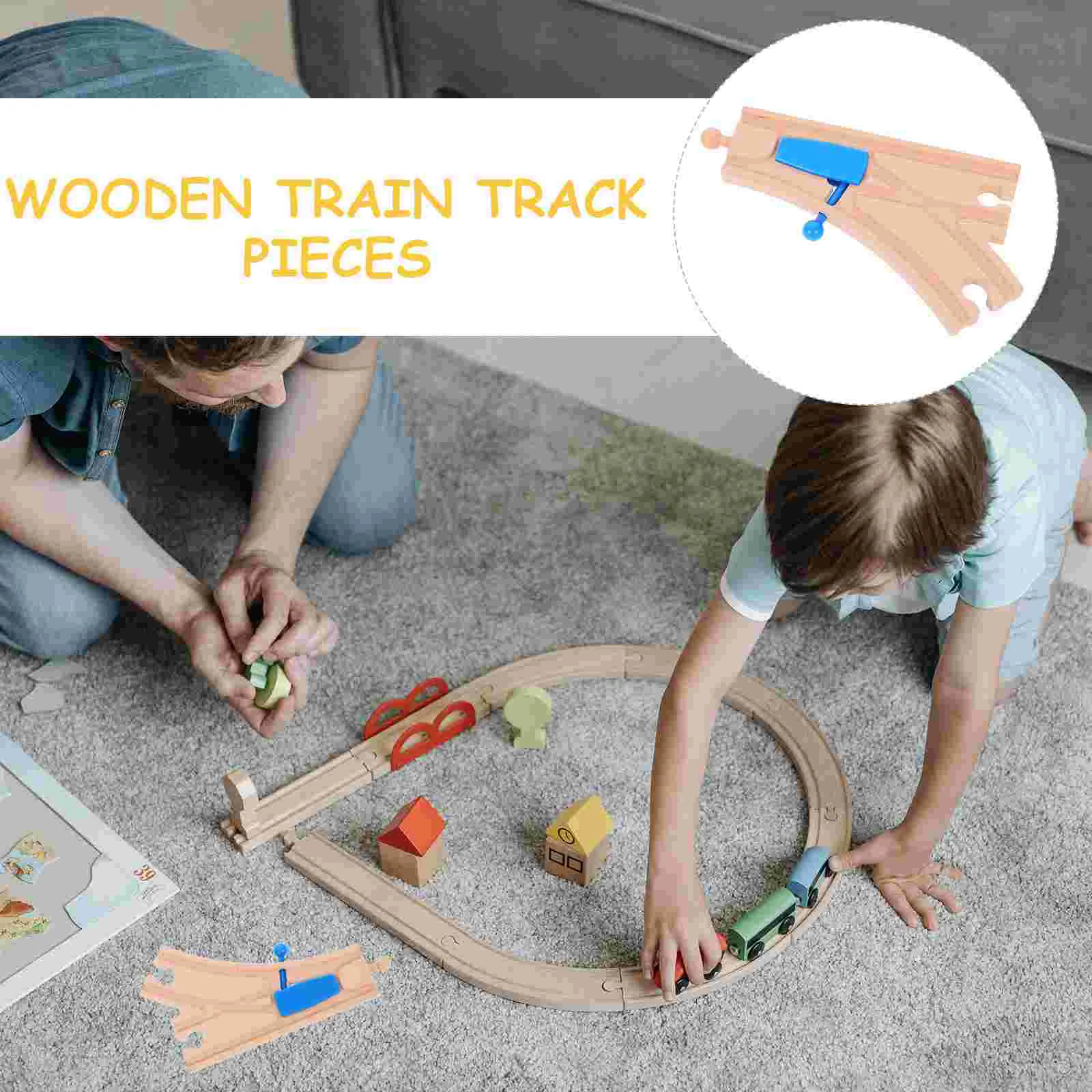 Train Bulk Track Kids Plaything Playing Accessory Wooden Toy Scene Toys Rail Child