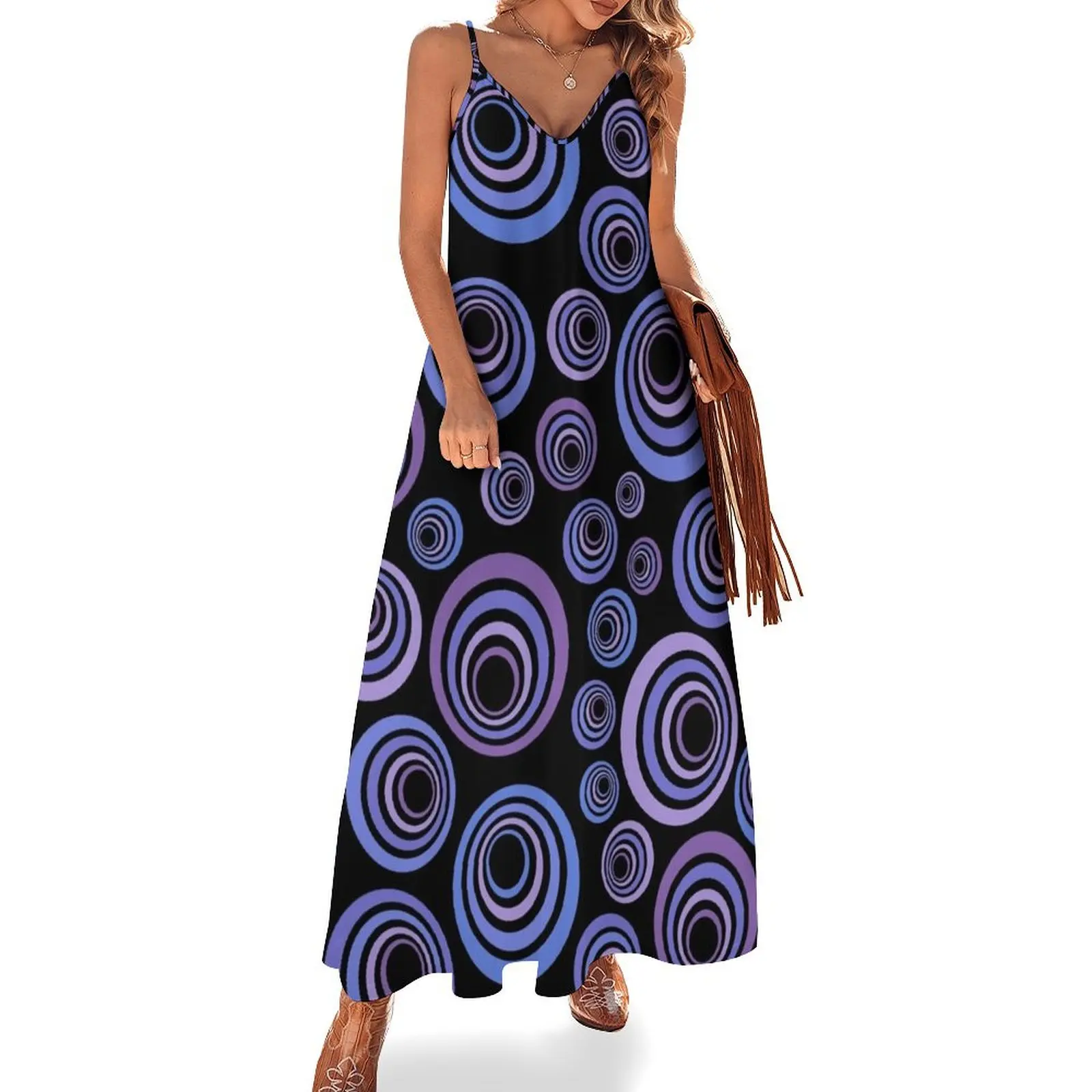 

Retro Ultraviolet Pattern Sleeveless Dress women's summer clothing 2024 long sleeve dresses summer dress woman 2024 trendy