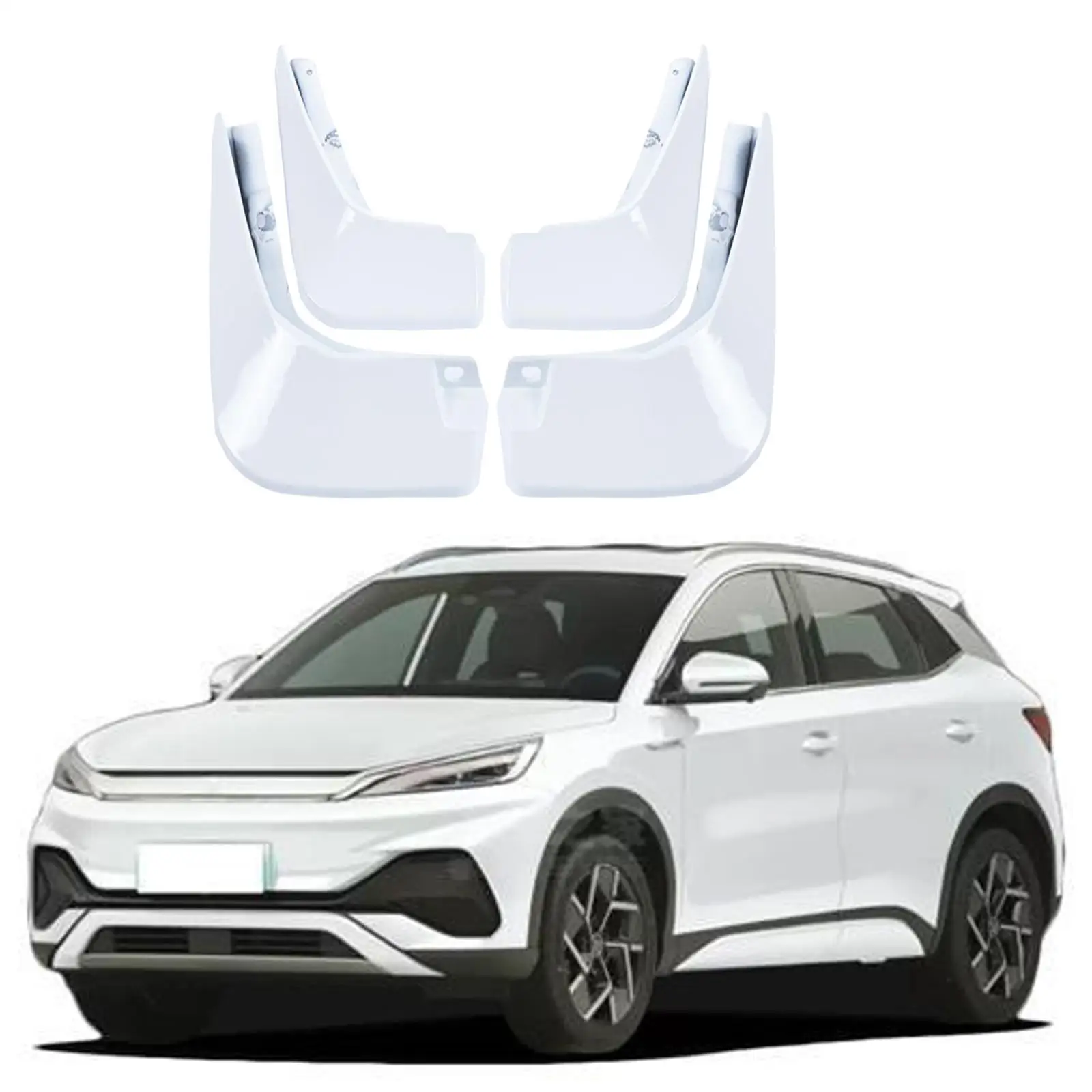 4 Pieces Mudguards Mudflaps Vehicle Professional for Yuan Plus 2022 Accessories Assembly Replaces Spare Parts