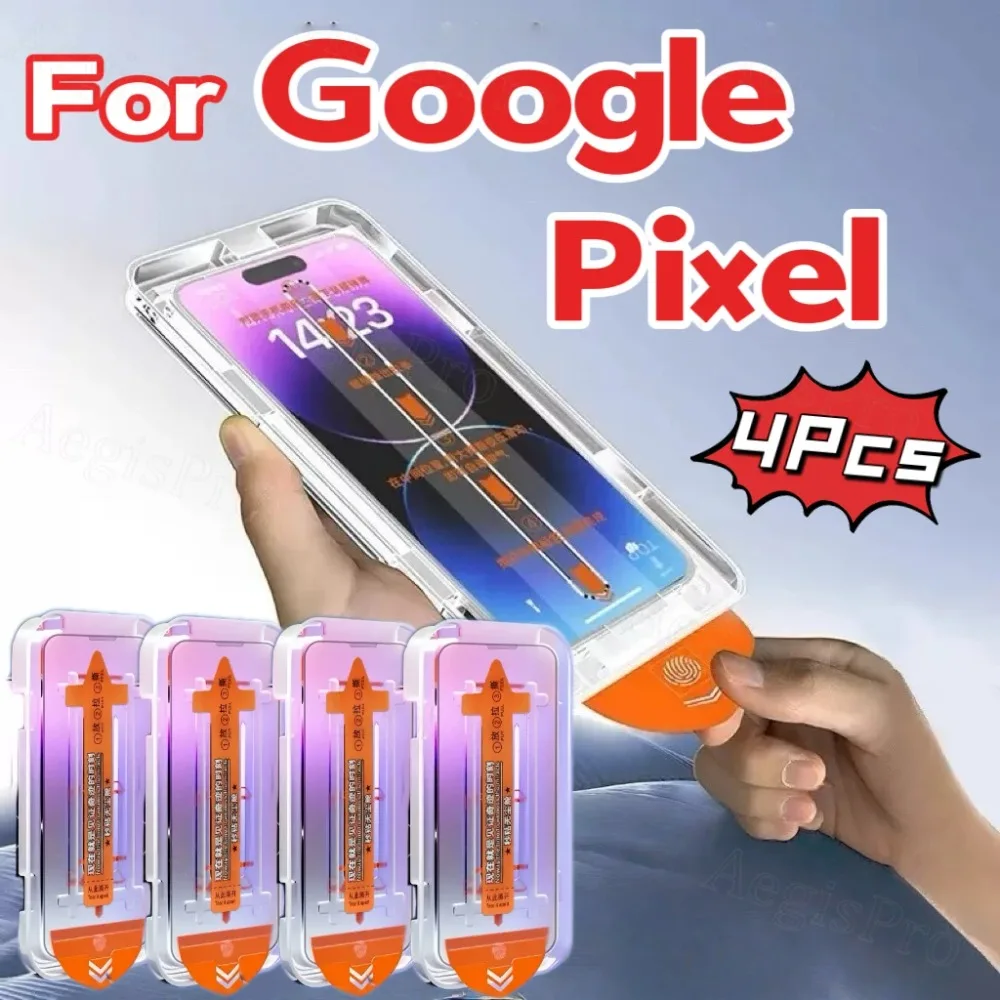 4 Uds Protector de pantalla completa para Google Pixel 8 9 10 Pro 9 9a 10 9 8 Pro XL 8A 8A 8 accesorios Protector de pantalla para Google 10 Pro
