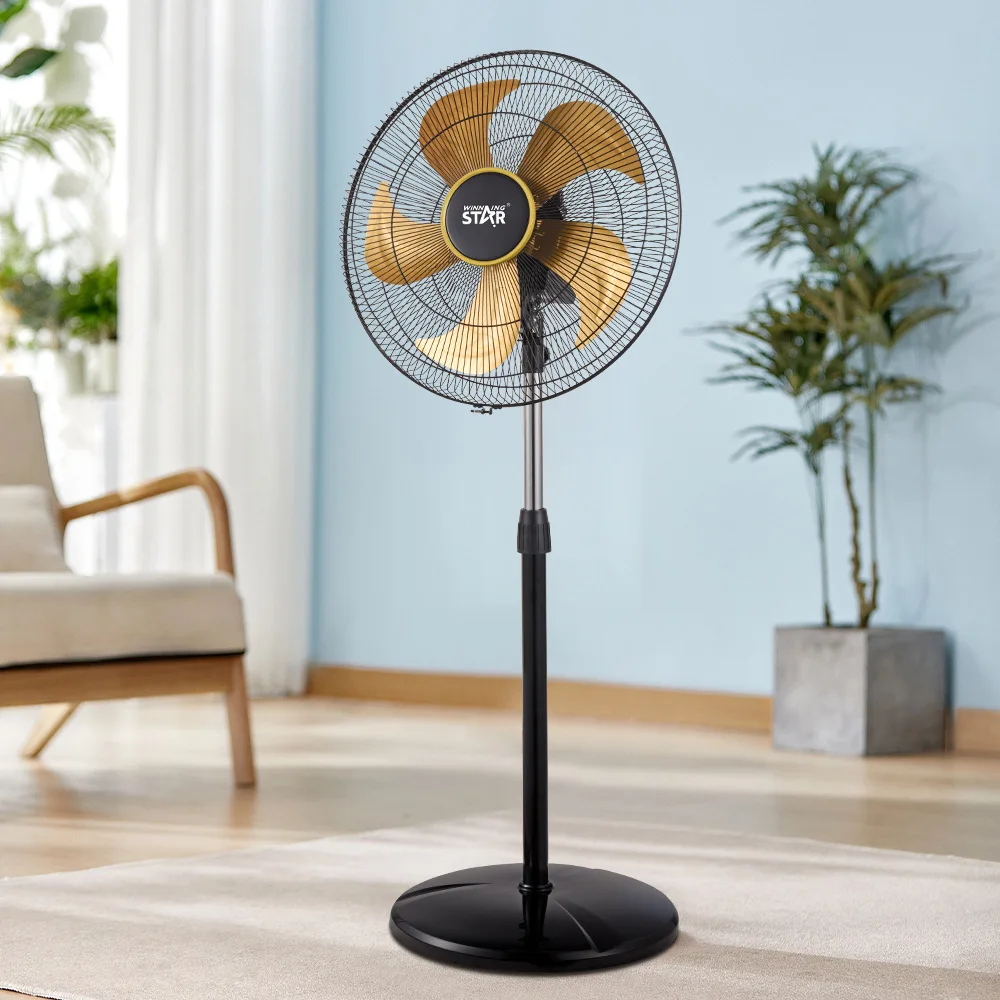 High-Power 18-Inch Household Portable Floor Fan Business Model Mechanical Control Durable Metal Construction Electric Source