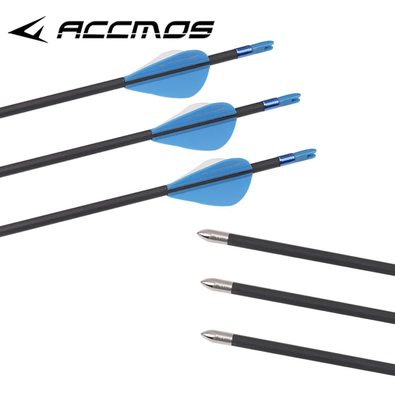 6/12/18/24pcs ID4.2mm Pure Carbon Arrow Spine 250-1800 Archery Recurve/Compound Bow Shooting Practice bow and arrow