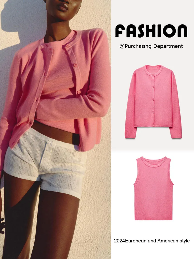 

Весна 2025: Новинка! Модный женский вязаный комплект из двух предметов: топ с длинным рукавом и круглым вырезом, а также верхняя одежда с круглым вырезом.