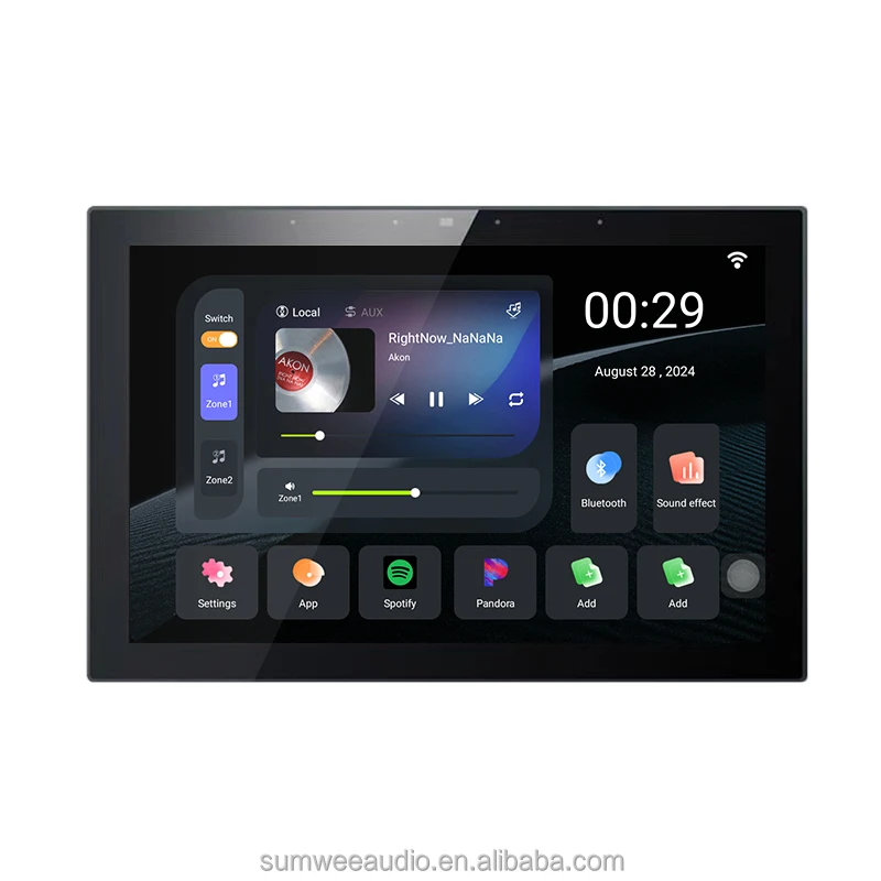 

10 Inch Wall Amplifier Android 11 Background Music Host 8X25W Alexa Built-in Class-D Home Audio WIFI Theater Home Amplifier