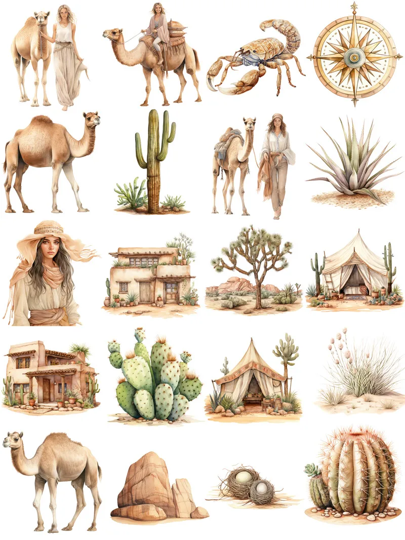 Desert Dream Stickers Crafts And Scrapbooking stickers kids toys book Decorative sticker DIY Stationery