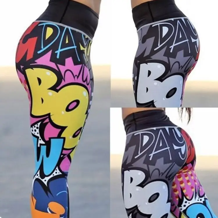 Mallas con estampado Digital para Mujer, mallas de entrenamiento, mallas Push Up de cintura alta, mallas deportivas para Mujer, pantalones para Mujer