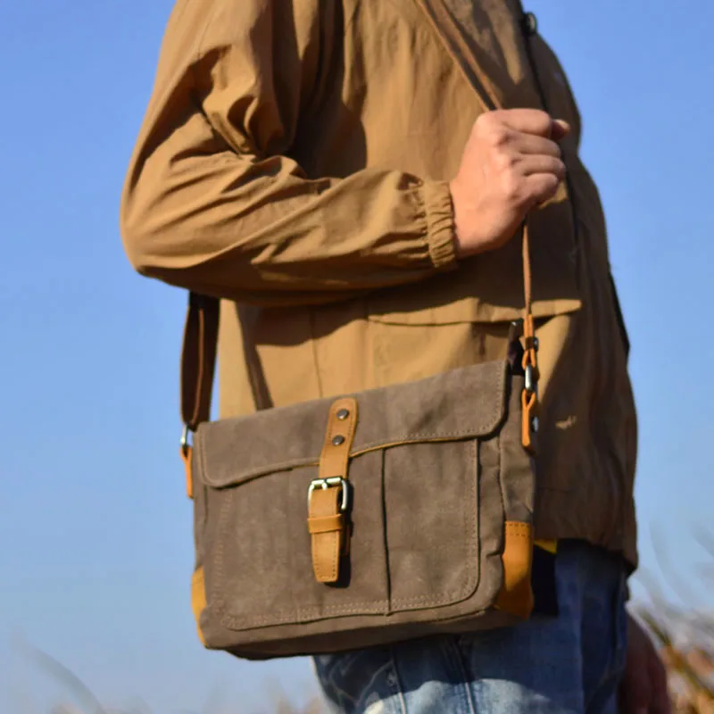 

AETOO Сумка на плечо Ретро Сумка для камеры Повседневная сумка SONY Micro Single Oil wax холст маленькая сумка Водонепроницаемая сумка для зеркальной фотокамеры Сумка через плечо