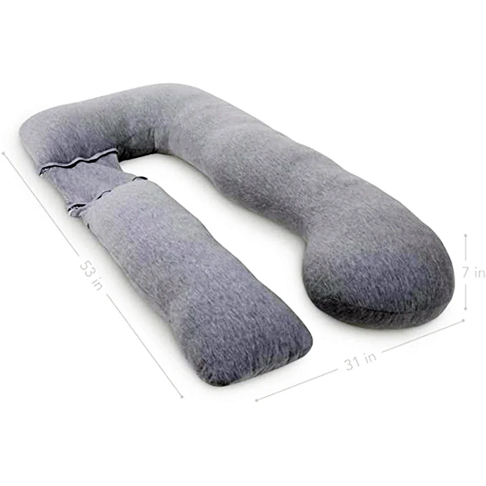 Grey U-Shape Full Body Fitting and Maternity pillowr Pregnant Women Pregnancy Pillow