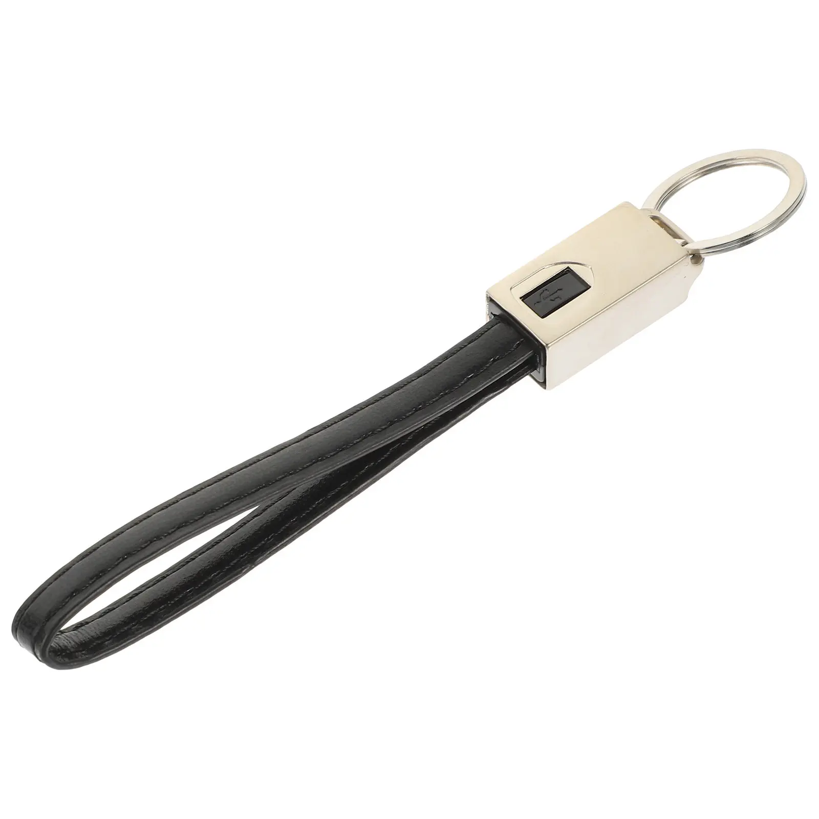 Mobile Phone Charging Cable Keychain Pendant Type-C Black Compact Lightweight Data Transmission USB Cable for Travel