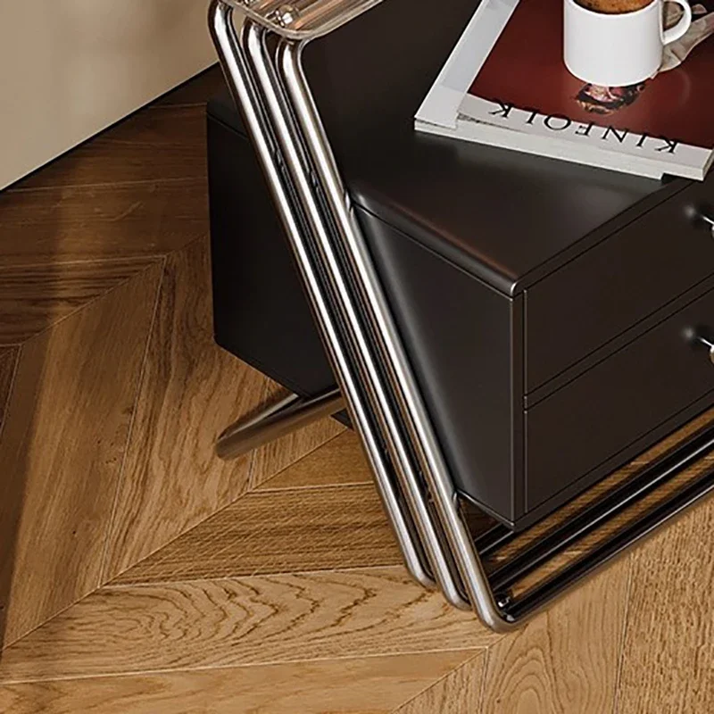 طاولة السرير الجمالية الأوروبية، تخزين فاخر عملي، طاولات ليلية حديثة، إدارة أثاث غرفة نوم فريد من نوعه Mesa De Noche #3