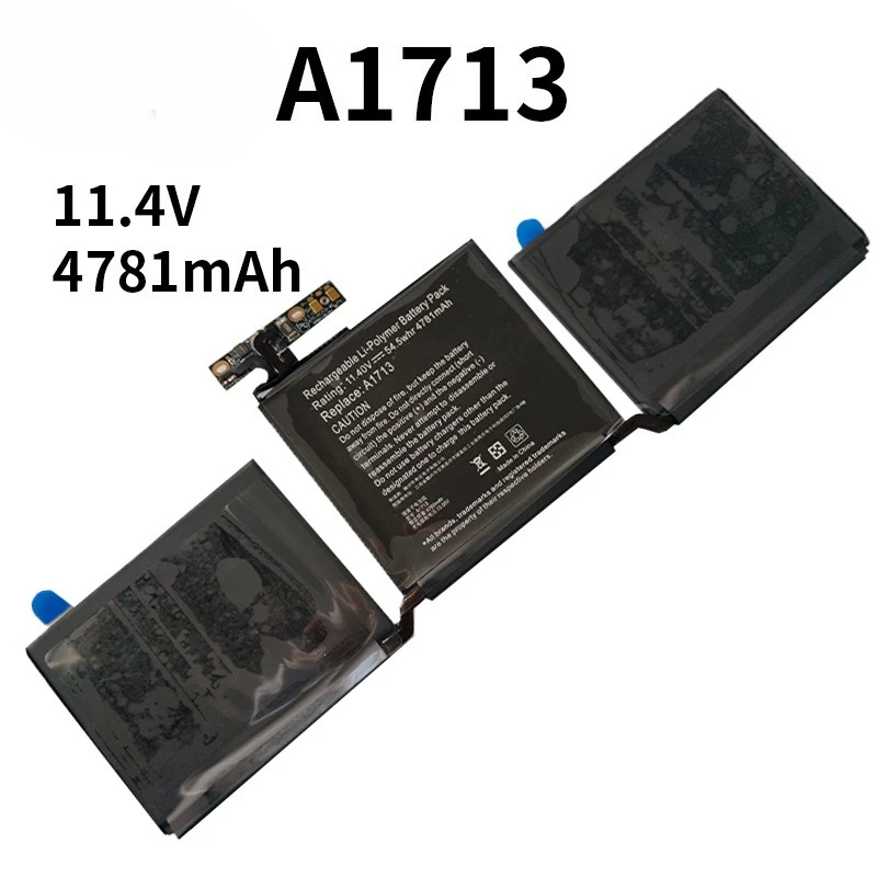

A1713 4781 мАч Аккумулятор для ноутбука Apple MacBook 13 дюймов A1708 Конец 2016 Середина 2017 A2159 2019 A2289 A2338 2020 2021 Подходит для A2171